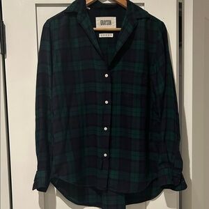 Grayson Navy and Green Plaid Button-Down